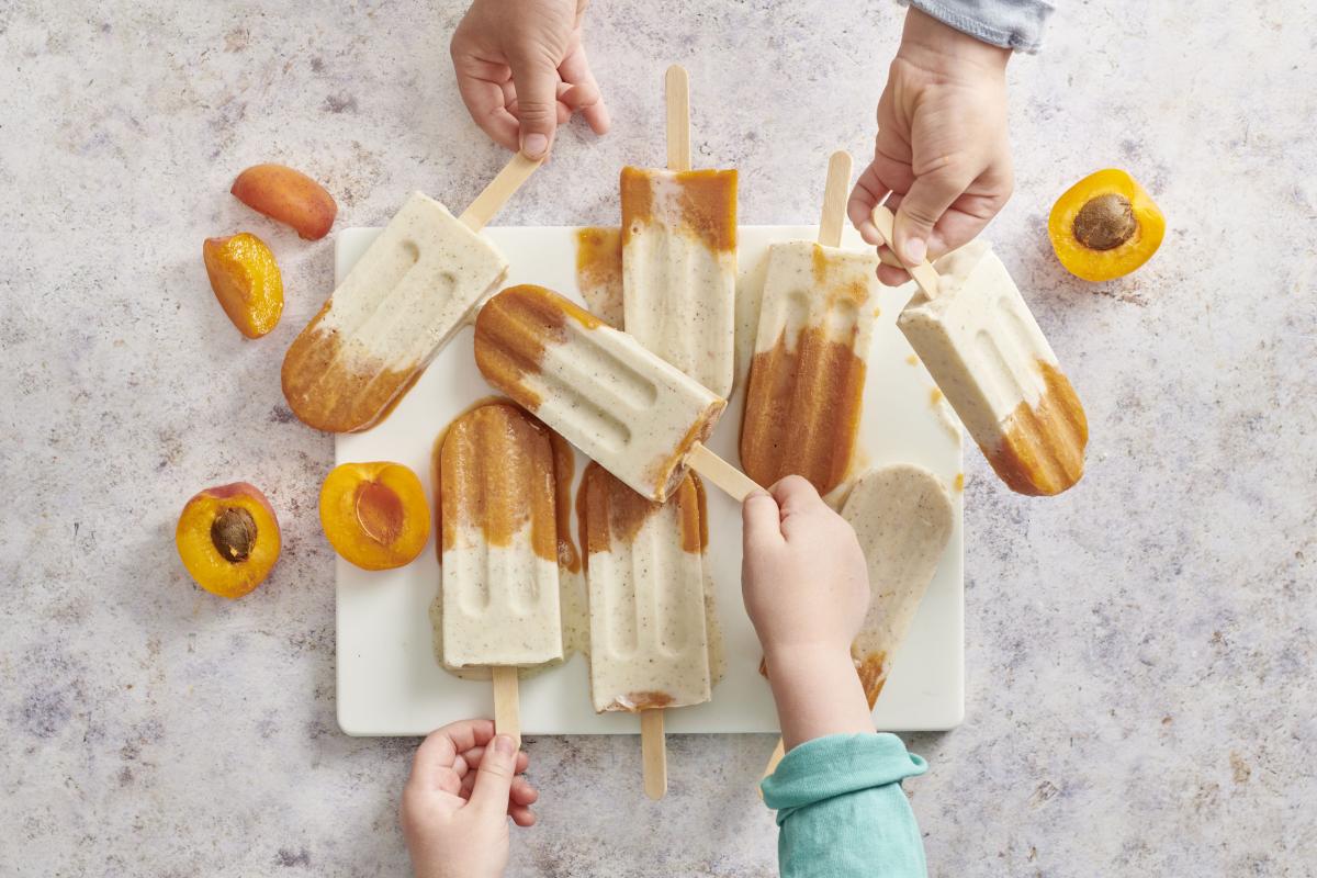 Apricot yoghurt ice lollies - Recipes | little FOOBY