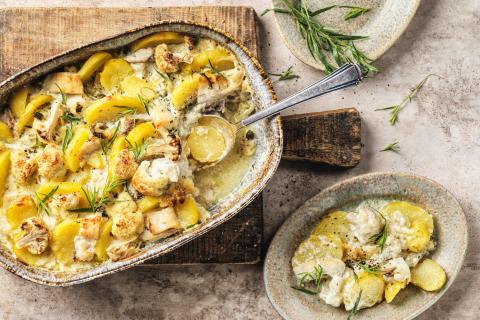 Fish and cauliflower bake