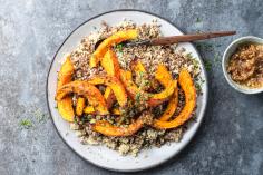 Roasted squash with herb couscous 