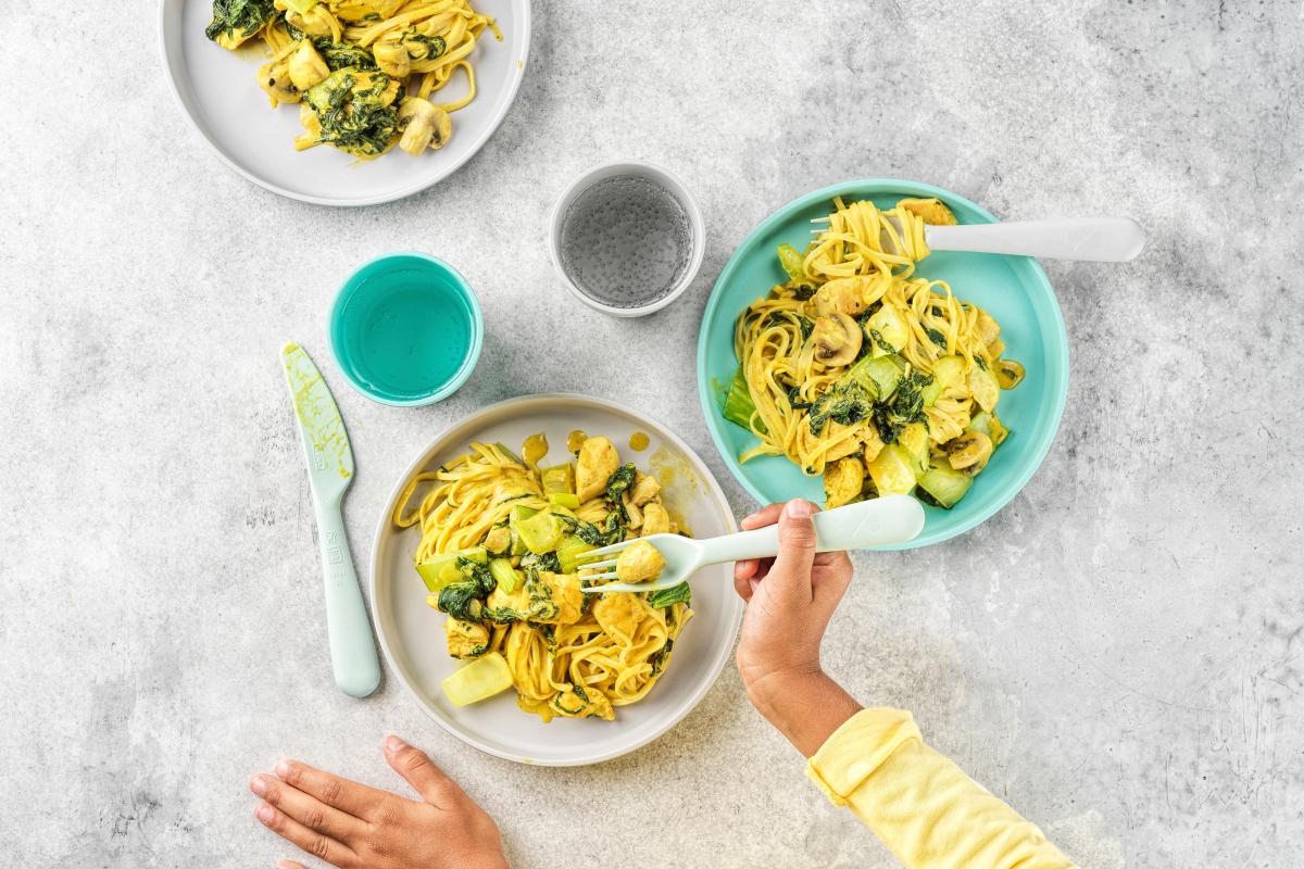 Curry and peanut noodles - Recipes | little FOOBY