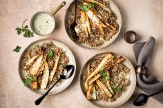 Geröstete Pastinaken mit Buchweizen-Risotto
