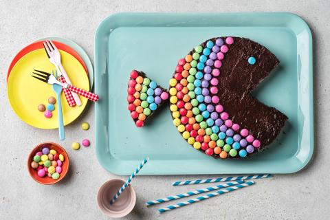 Gâteau d'anniversaire "poisson arc-en-ciel" 