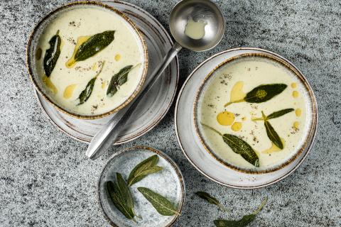 Creamy sage soup