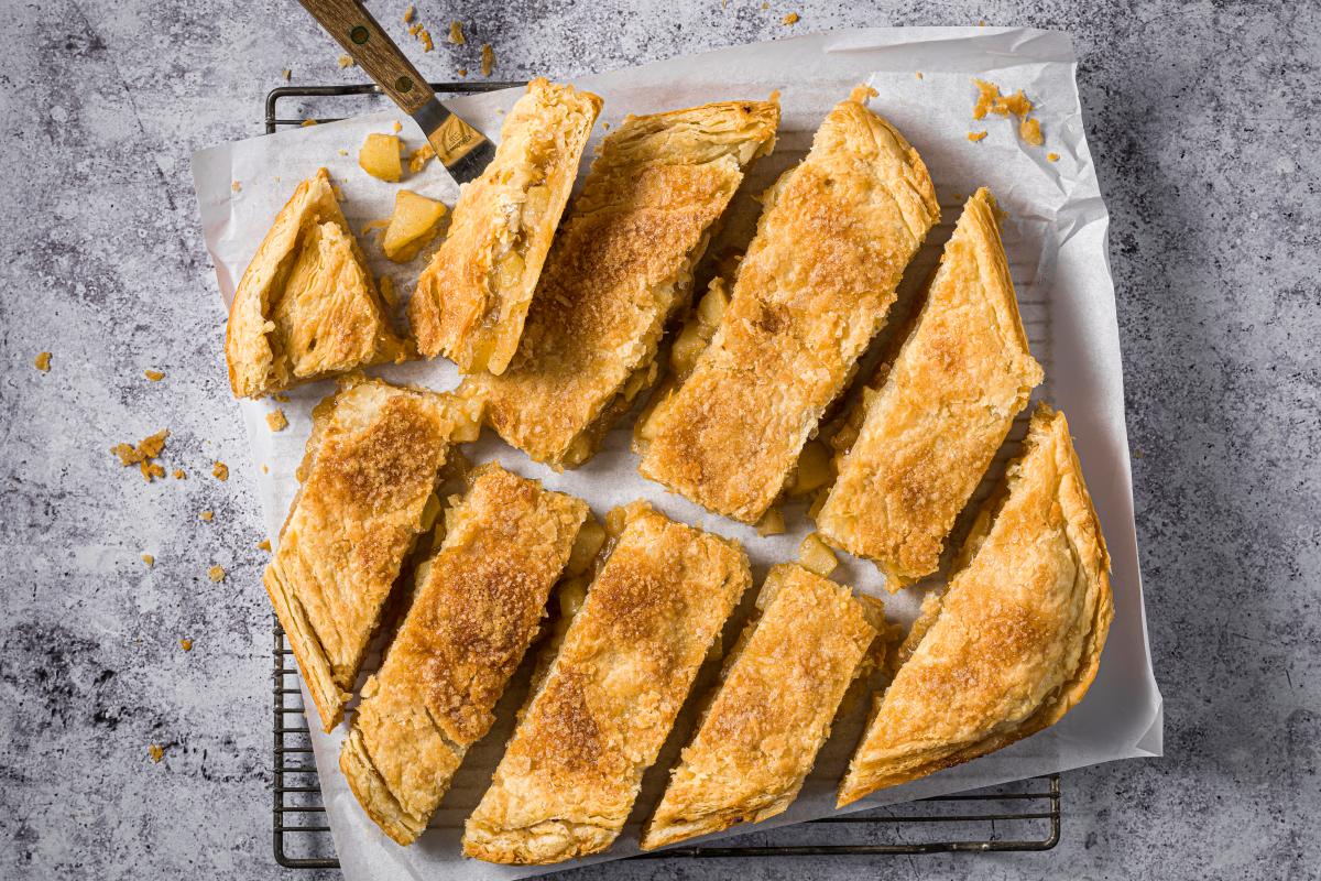 Apple slab pie - Recipes | fooby.ch