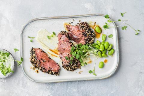 Tuna cheek with wasabi 