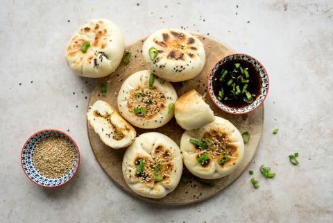 Bao buns with squash filling