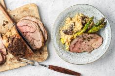 Roast veal with morel risotto 