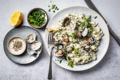 Risotto with fennel and venus clams