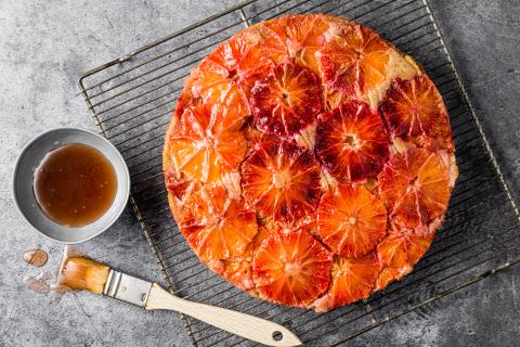 Blood orange upside-down cake 