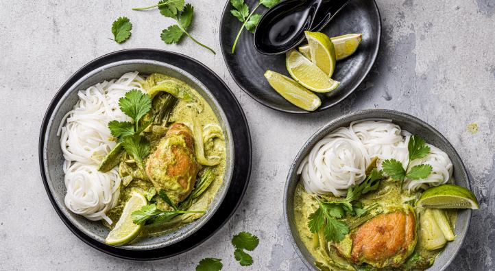 Grünes Curry mit Poulet
