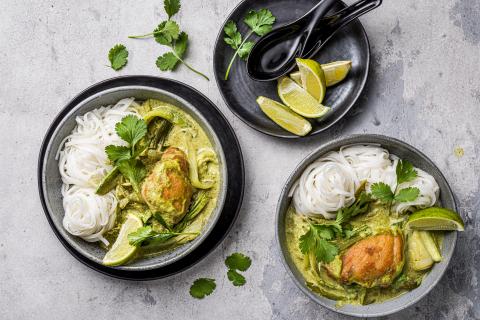 Green curry with chicken