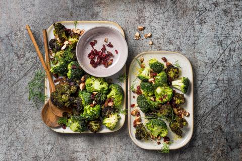 Roasted broccoli salad