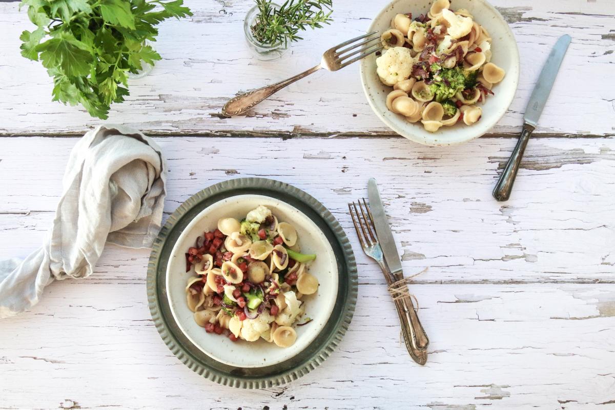 Orecchiette with vegetables and bacon - Recipes | fooby.ch