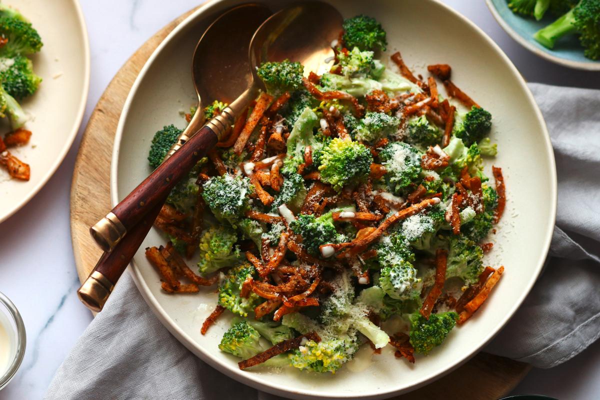 Broccoli Caesar salad