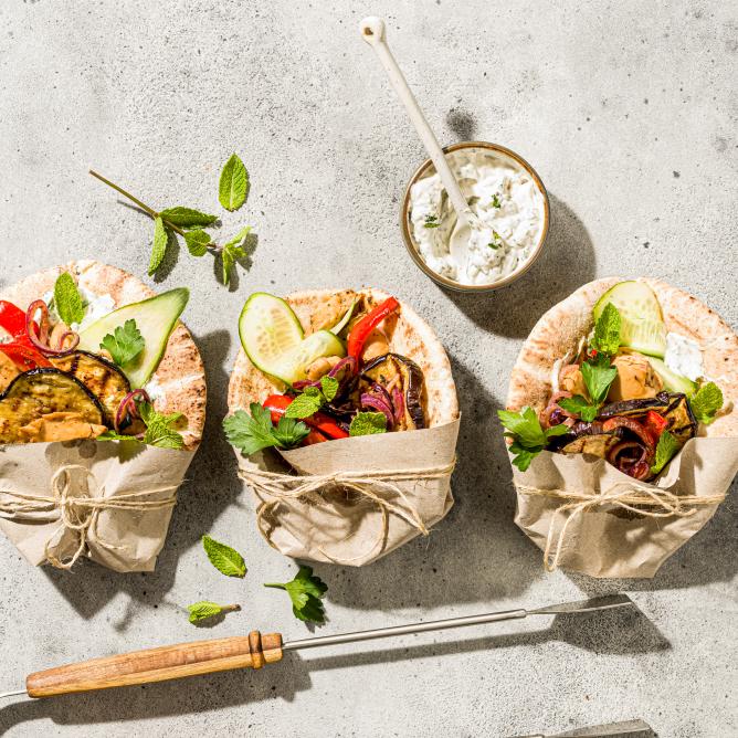 Vegan gyros from the grill Video