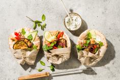 Vegan gyros from the grill