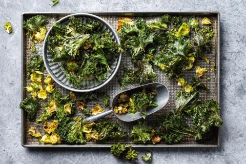 Kale and sprout crisps