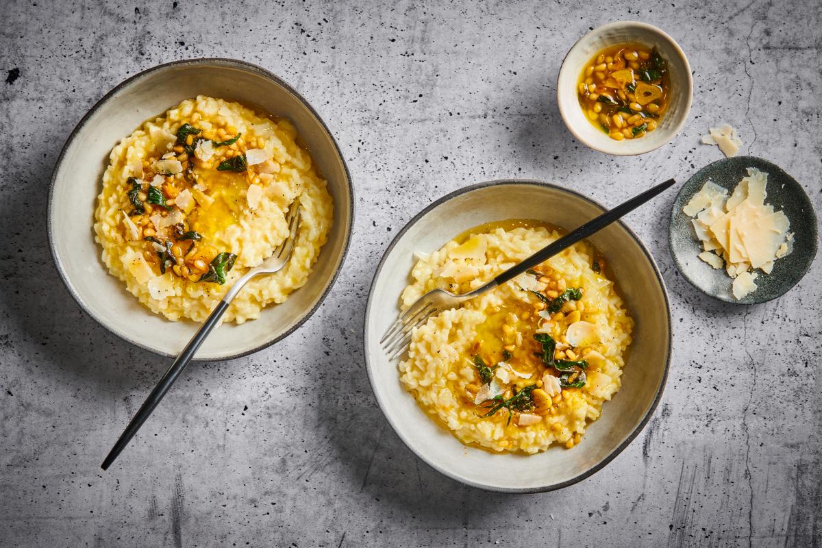 Risotto with non-puréed yellow pesto - Recipes | fooby.ch