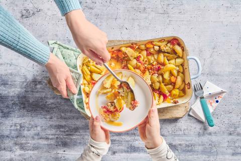 Feta e patate al forno