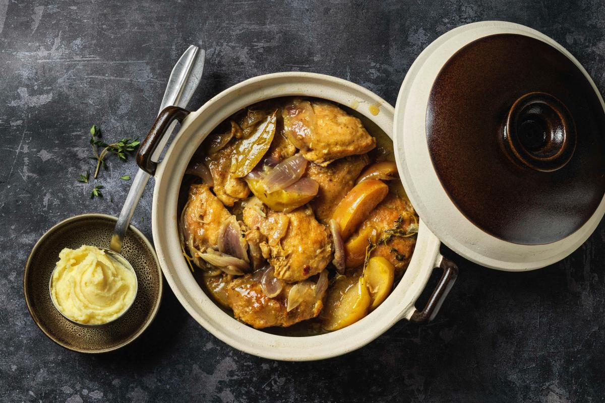 Poulet braisé au cidre - Recette | fooby.ch