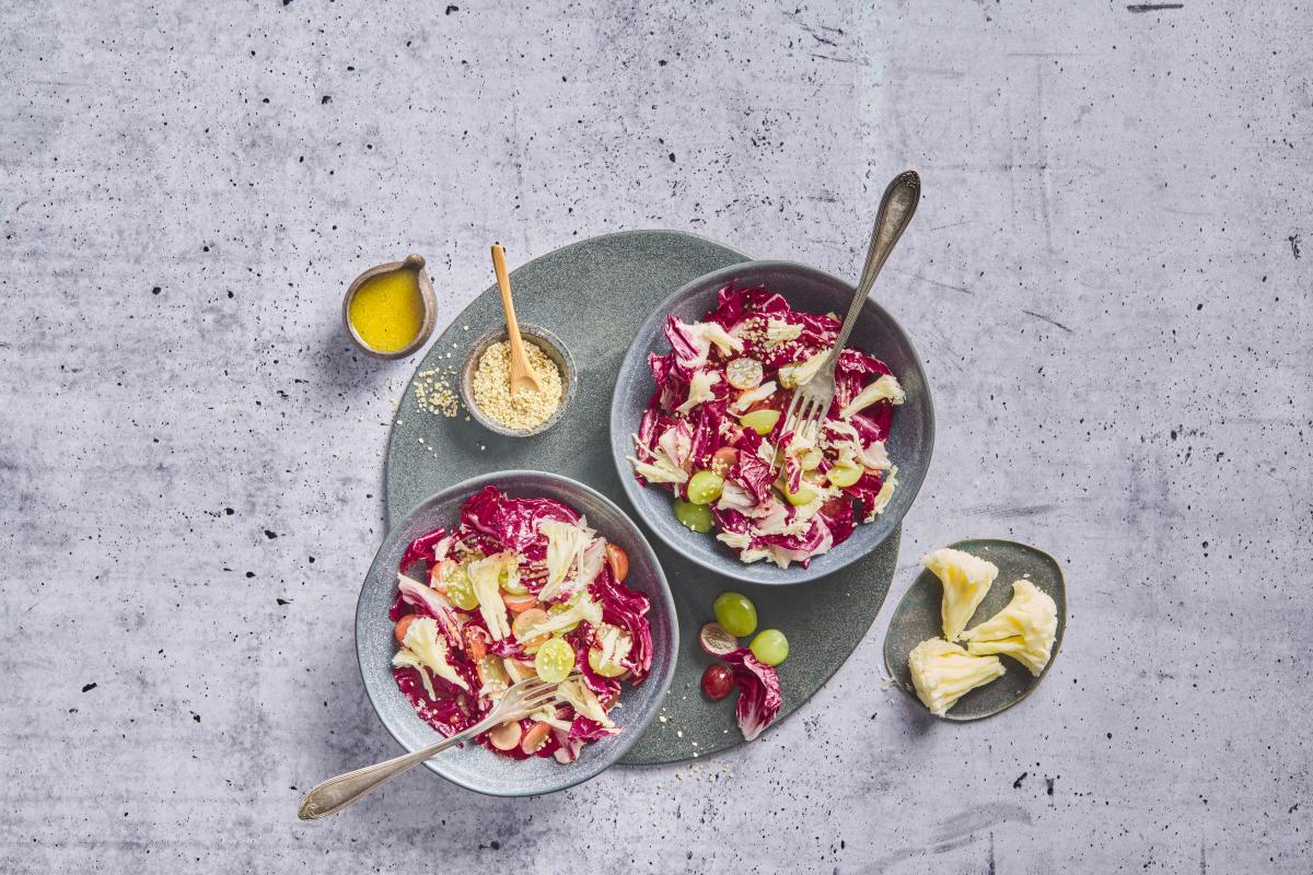 Tête de Moine & grape salad - Recipes | fooby.ch