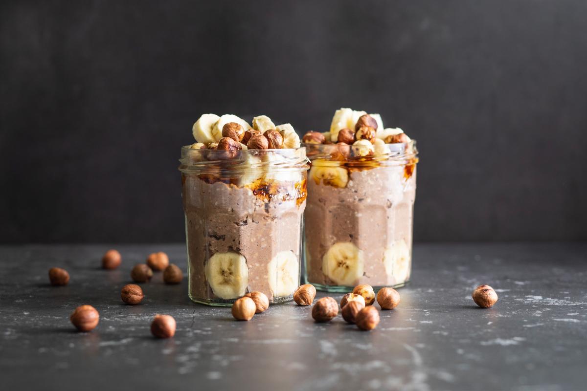 Hazelnut and chocolate overnight oats - Recipes | fooby.ch