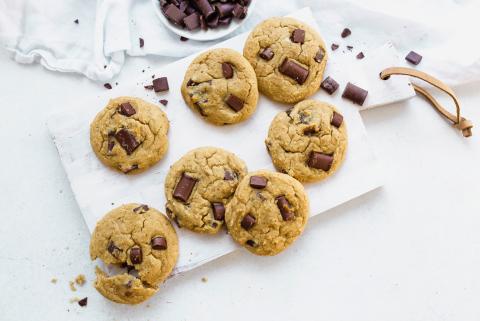 Cookies vegani ai ceci senza glutine