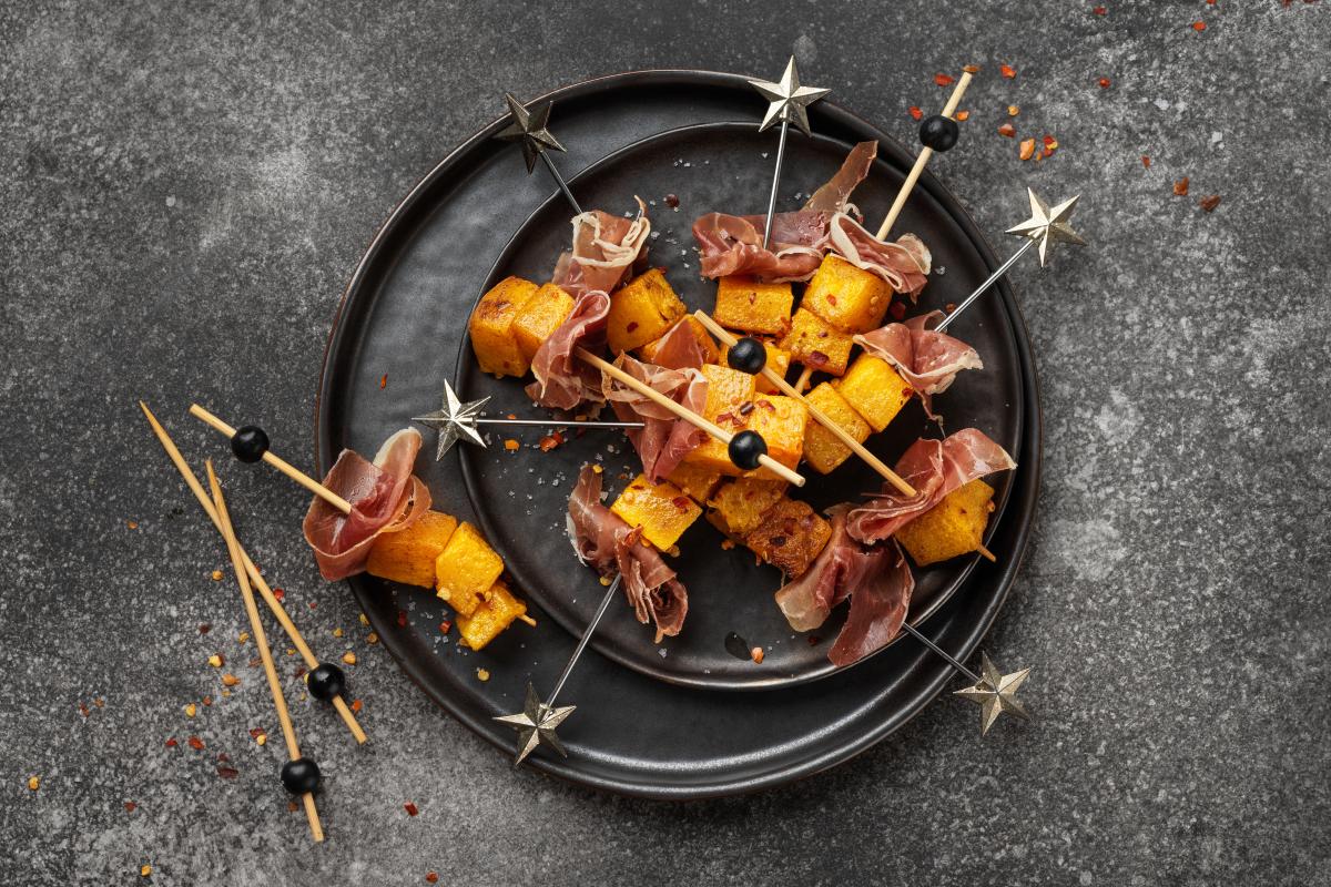 Squash and cured ham bites - Recipes | fooby.ch