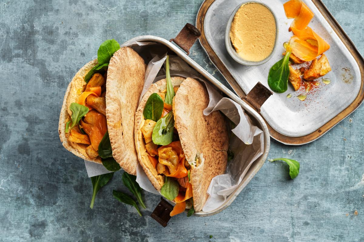 Veganes Chicken Chunks Pita Rezepte fooby.ch