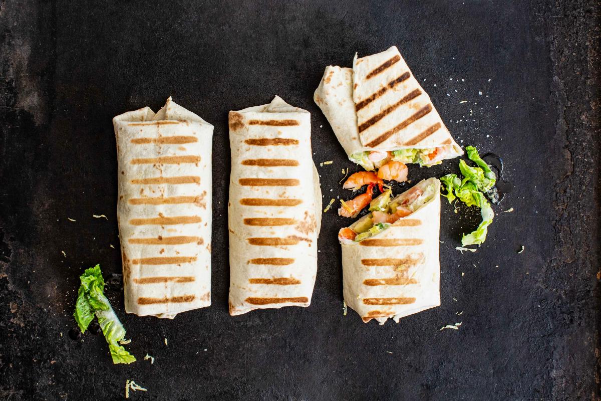Prawn and horseradish wrap - Recipes | fooby.ch