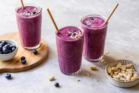 Plant-based blueberry smoothie