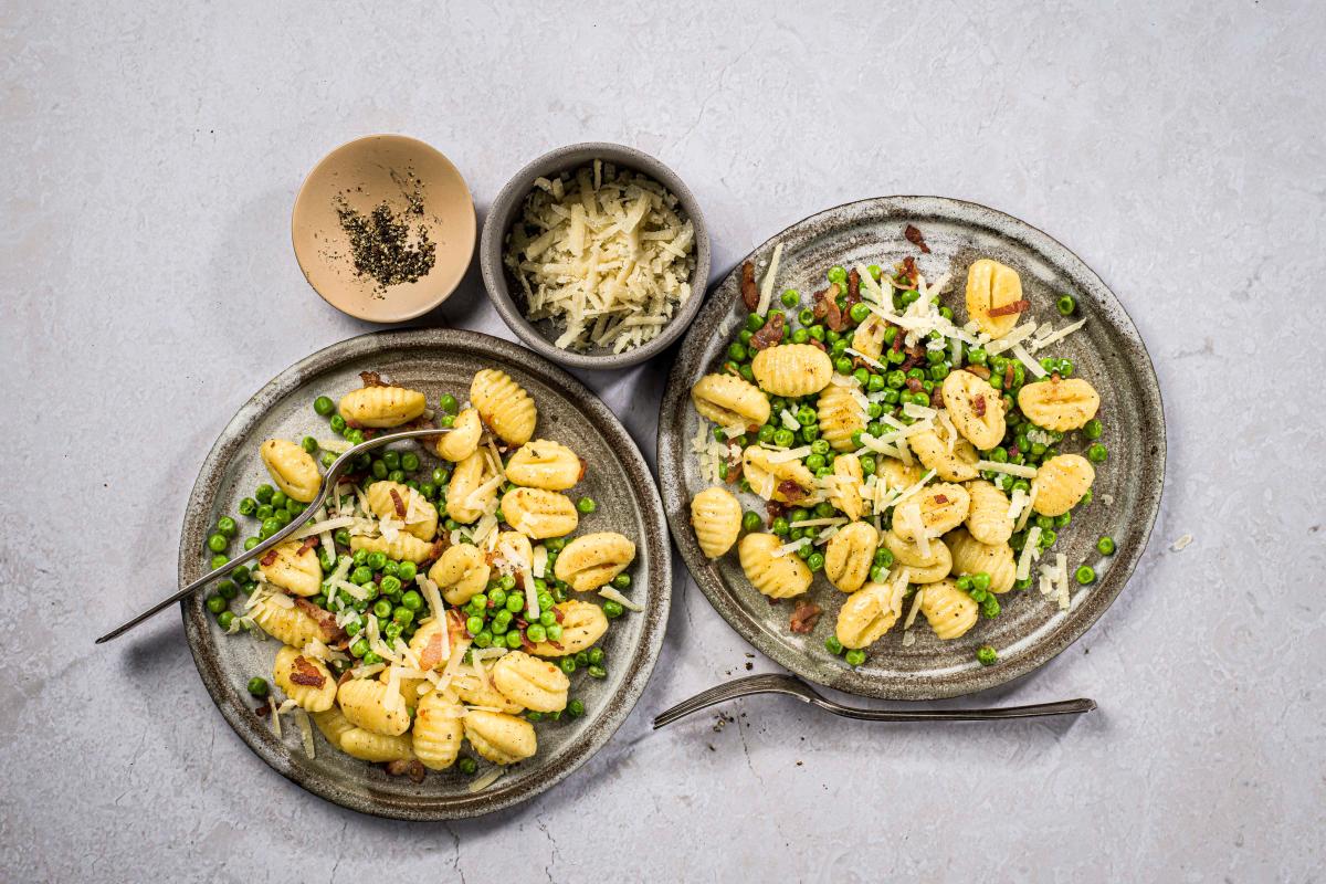 Gnocchi with peas and bacon - Recipes | fooby.ch