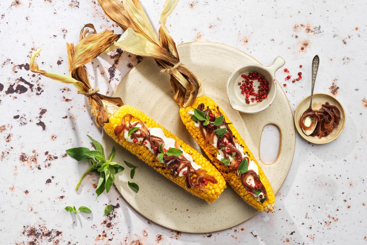 Corn cobs with onion topping - Recipes | fooby.ch