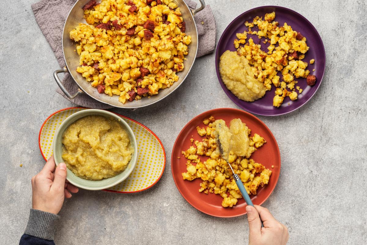 Maluns mit Birnenmus - Rezepte | little FOOBY