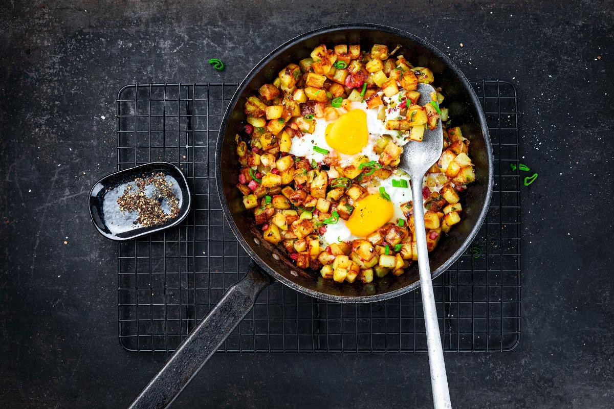 Kartoffelpfanne mit Ei - Rezepte | fooby.ch