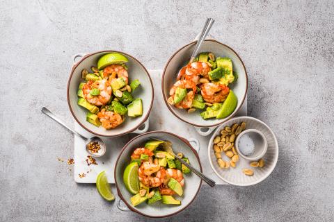 Prawns with chilli and lime