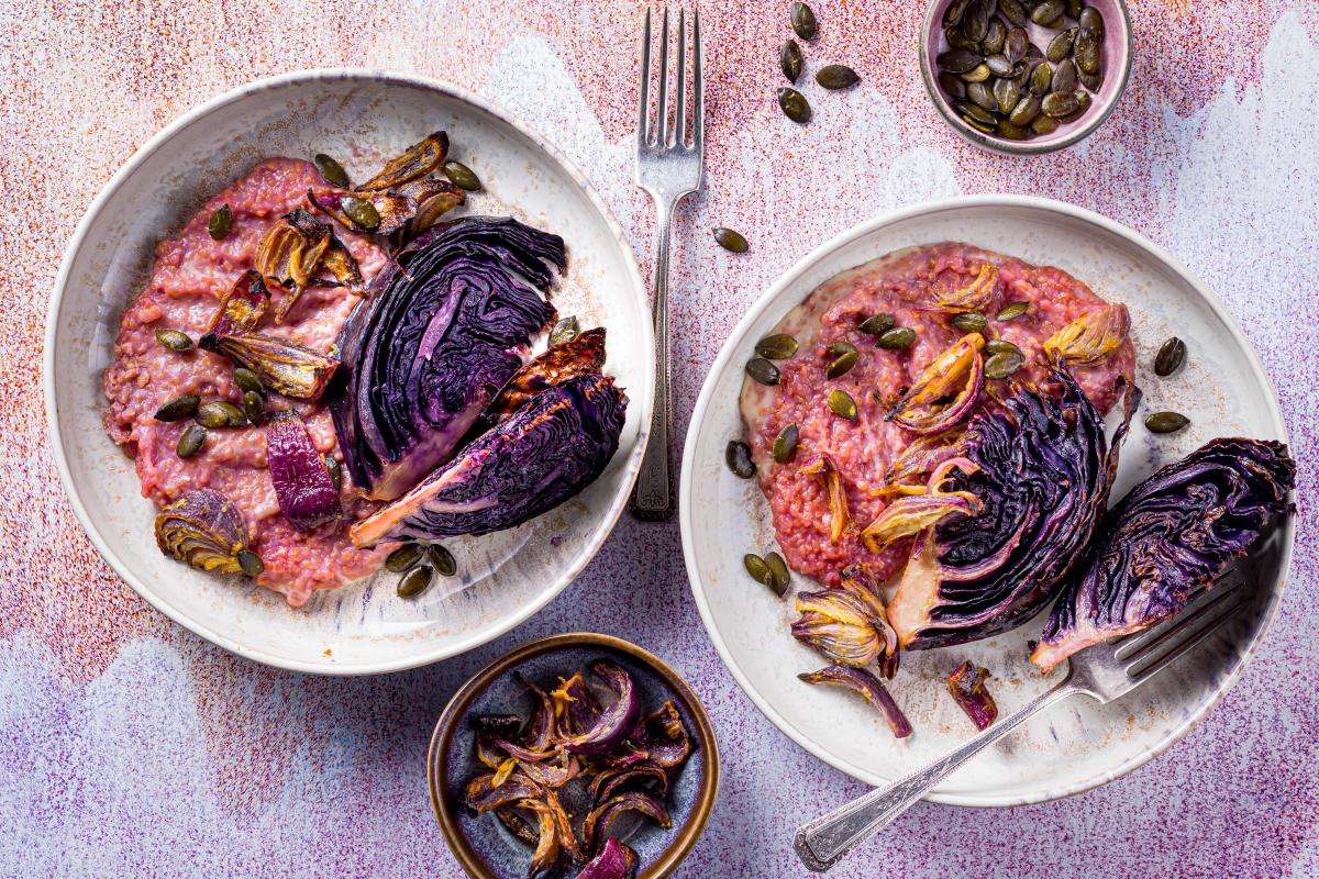 Red cabbage slices with bramata - Recipes | fooby.ch