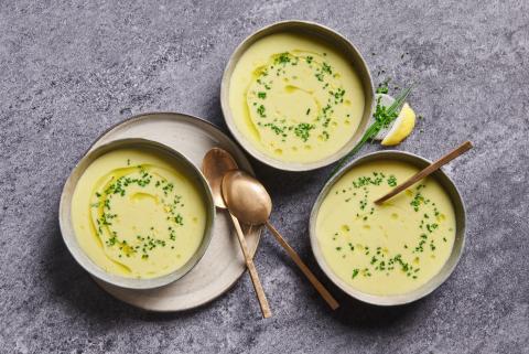Kalte Kartoffel-Lauch-Suppe (Vichyssoise)
