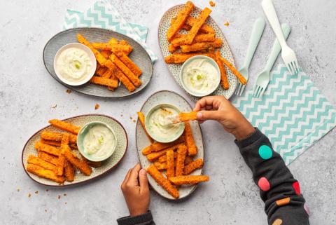 Frites de courge et dip