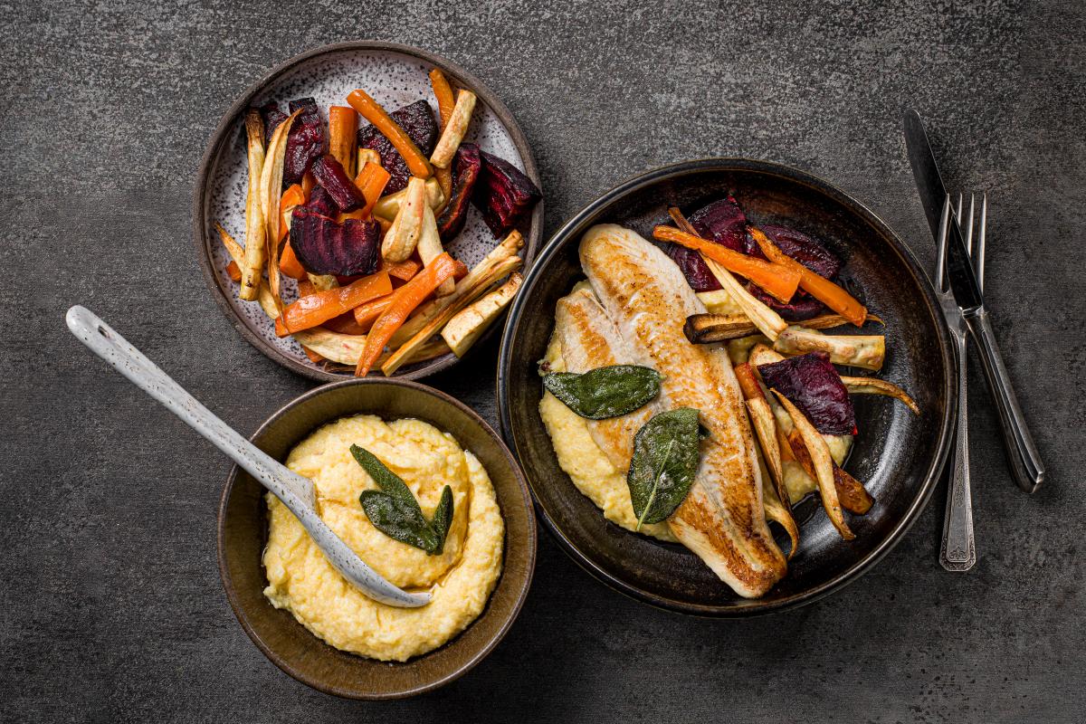 Polenta with fish and vegetables - Recipes | fooby.ch