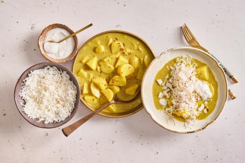 Coconut and potato curry