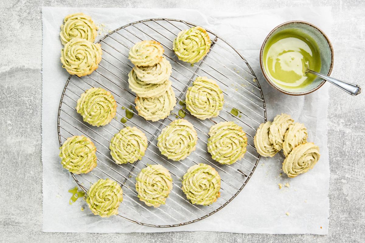 Matcha spritz cookies - Recipes | fooby.ch