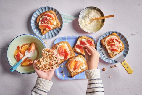 French toast with blood orange