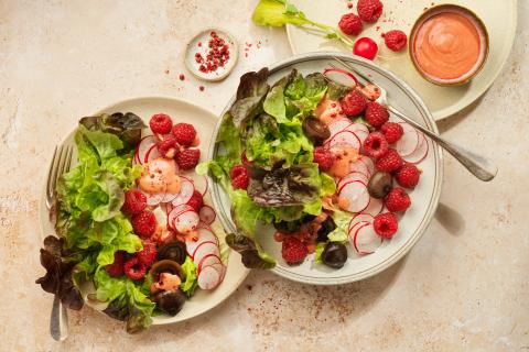 Radiesli-Salat mit Himbeeren