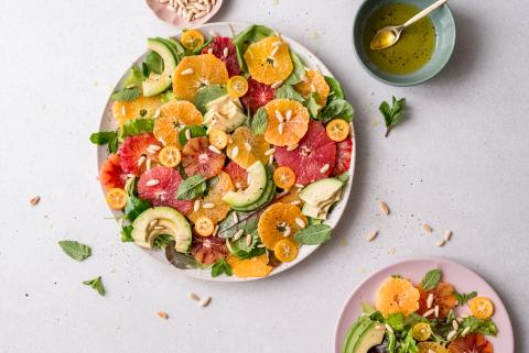 Zitrusfrüchte-Avocado-Salat