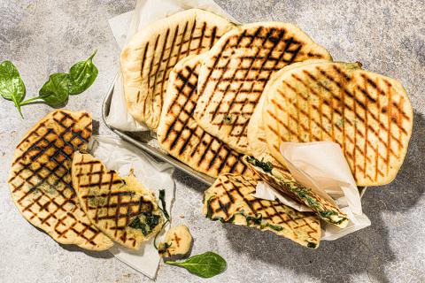 Stuffed grilled flatbreads