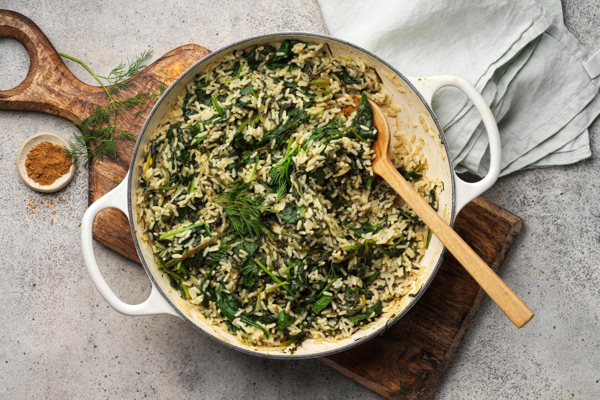 Spanakorizo (spinach rice) - Recipes | fooby.ch