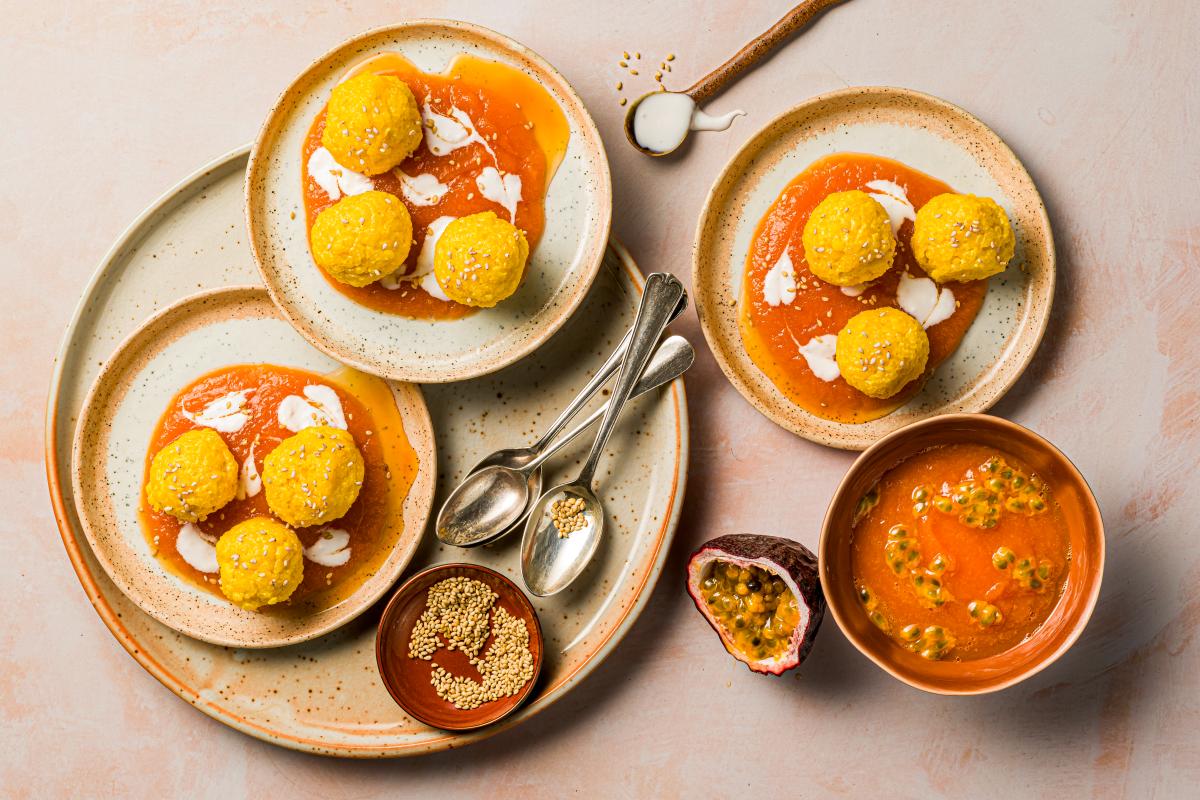 Sticky saffron rice with papaya - Recipes | fooby.ch