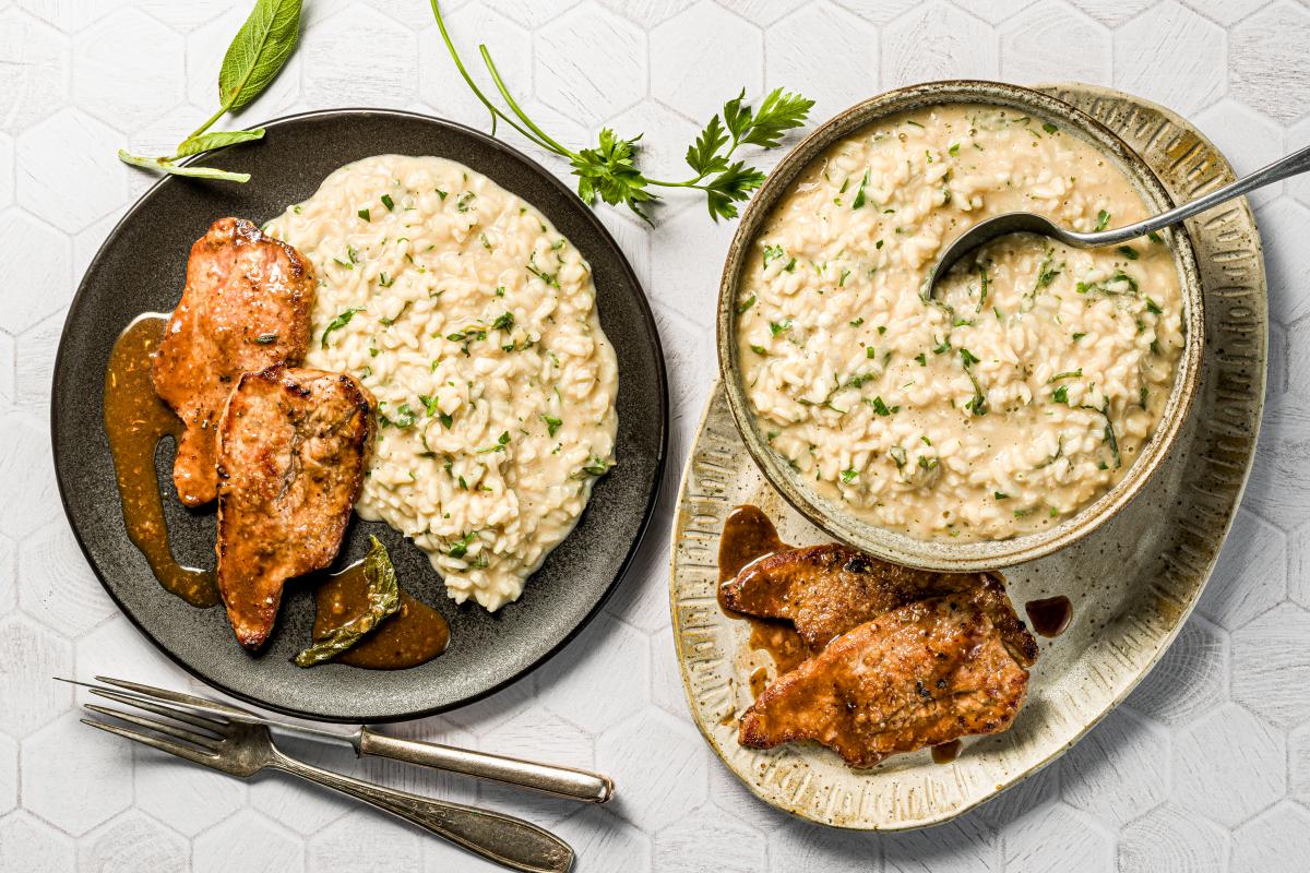 Veal steaks in Marsala sauce with risotto - Recipes | fooby.ch