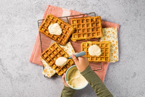 Gaufre con zucca e cannella